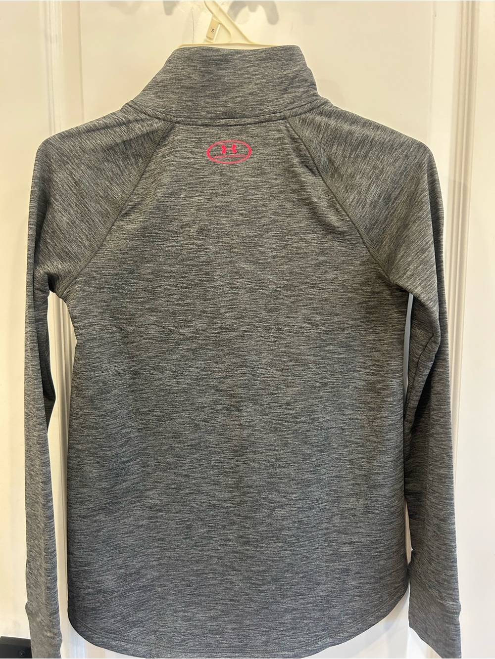 Under Armour Gray Heather Quarter-Zip with Pink Accents
